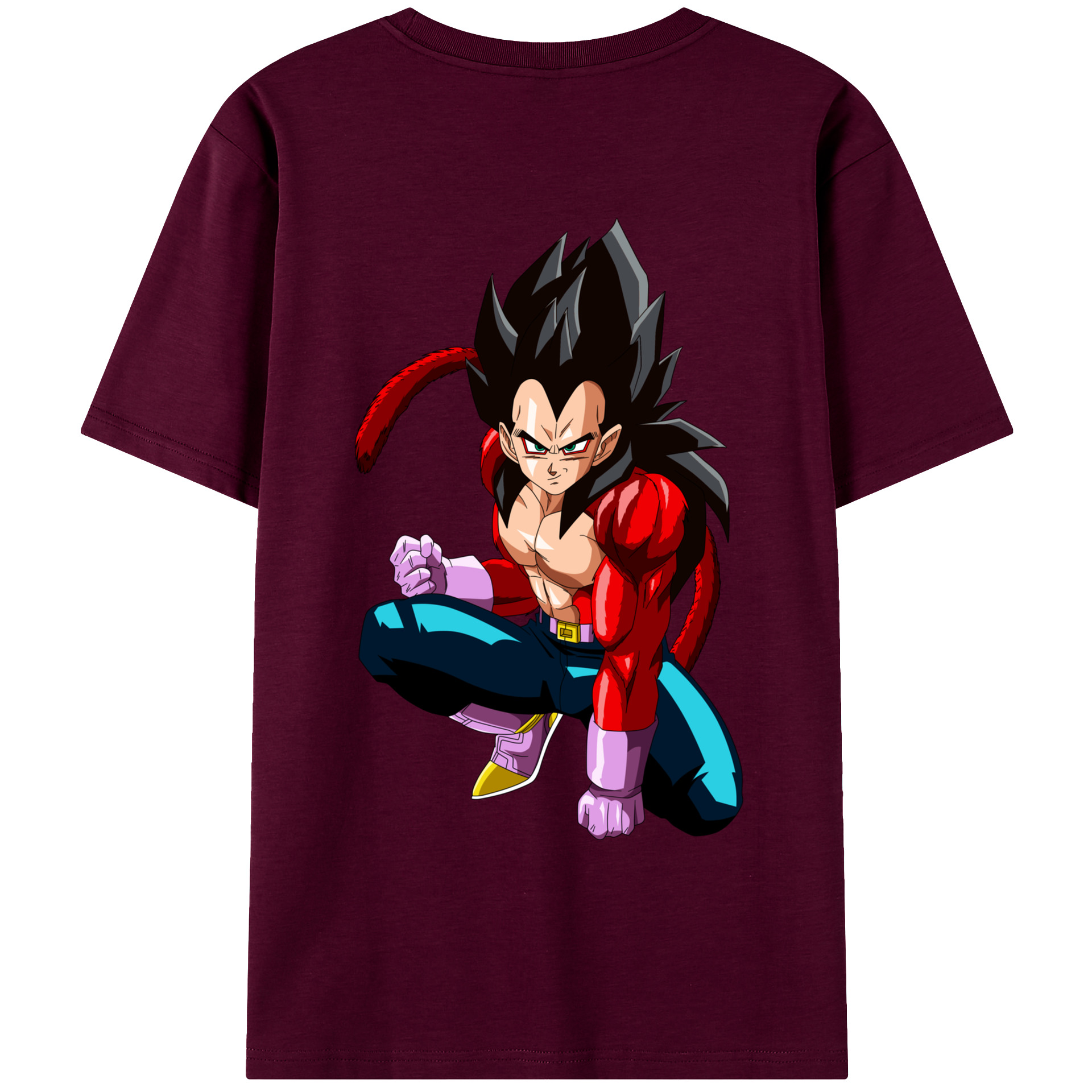 （画像用） ドラゴンボール ベジータ四世（Bejīta Yonsei）DRAGON BALL Vegeta IV レディース半袖Tシャツ(バックプリント)